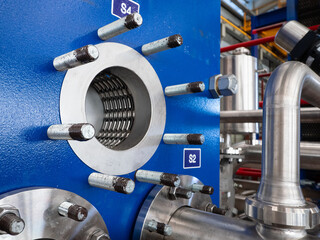 Front plate of plate heat exchanger