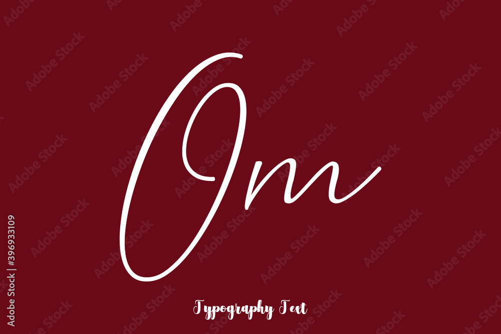 Fototapete om cursive typography phrase white color text on dork red background