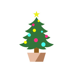 Vector illustration of a simple Christmas tree