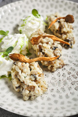 Risotto with Mushrooms and Cream Cheese