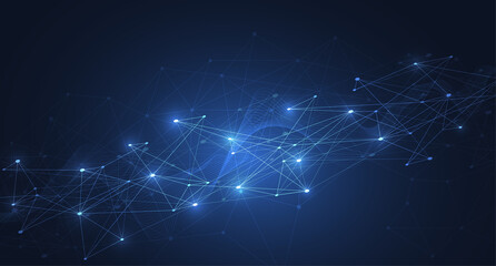 Fototapeta premium Internet connection, abstract sense of science and technology graphic design. Vector illustration