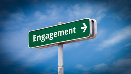 Obraz premium Street Sign to Engagement