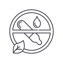 Natural chemical concept icon, linear isolated illustration, thin line vector, web design sign, outline concept symbol with editable stroke on white background.