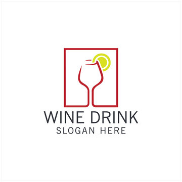 Wine logo design template. Vector illustration of icon
