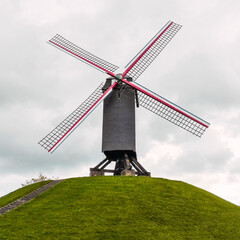 A traditional windmill in Bruges