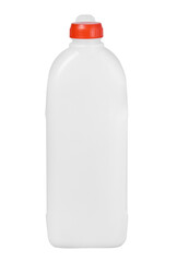 white big plastic canister isolated