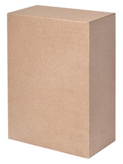 brown carton box mockup isolated