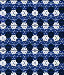 The Seamless Indigo And Grey Beehive Patterns