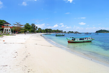Fototapeta na wymiar Tanjung Kelayang beach in Belitung, Indonesia.