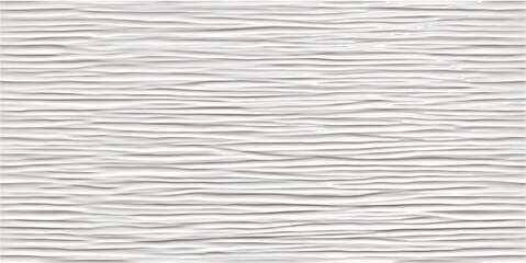 White wave pattern background with seamless horizontal wave wall texture. Vector trendy ripple wallpaper interior decoration. Seamless 3d geometry design
