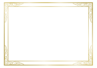 Elegant vintage ornamental frame (gold)	