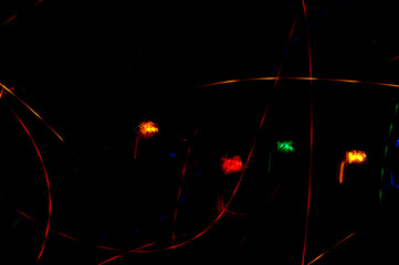 gerland lights blurred in the dark