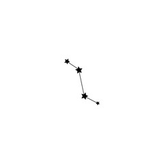 constellation on white background. Stars group. Vector illustration.