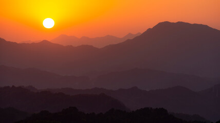 Sunset and Mountains
