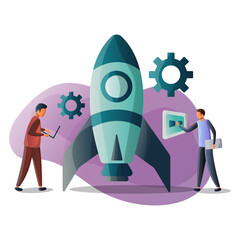 Startup illustrations, can be used in public services such as posters, banners, landing pages for websites and mobile applications