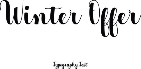 Winter Offer Typography Text For Sale Banners Flyers and Templates