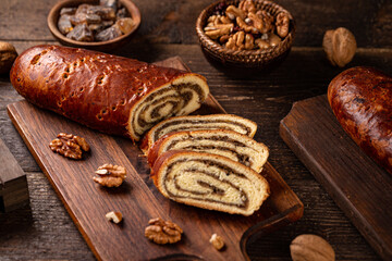 Obraz na płótnie Canvas Delicious walnut rolls
