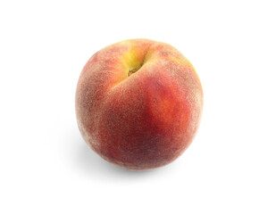 Fototapeta na wymiar Sweet ripe peach on white background