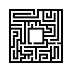 Labyrinth icon vector set. game way illustration sign collection. logic symbol.