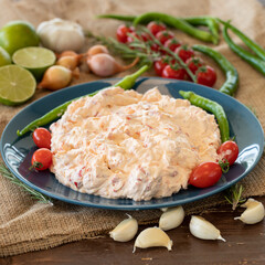 spicy paste appetizer healthy food - turkish name atom mezesi