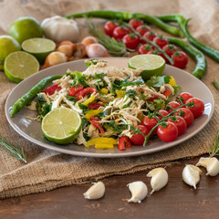 chicken salad appetizer healthy food