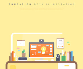 Education Desk Illustration