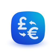 Exchange Pound to Euro - Button
