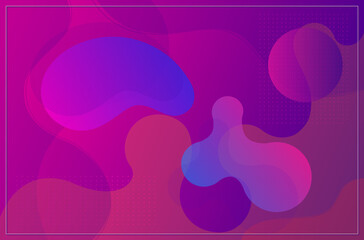 Fototapeta na wymiar Abstract fluid shapes. Neon purple wave background. Trendy geometric design.