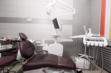 modern dental office with new equipment without people.