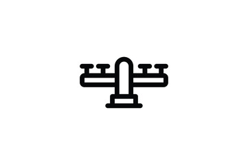 City Park Outline Icon - See Saw