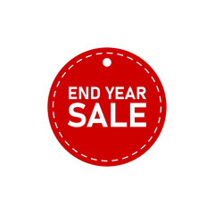 End Year Sale banners, ribbons decorated, 2020 Happy New Year, Merry Christmas, end year holidays. Mega sale, save money, cost reduction, Off price. White background EPS Vector