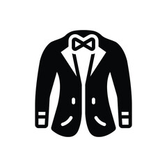 Black solid icon for coat