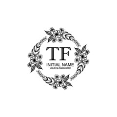 TG Initial handwriting logo template vector 