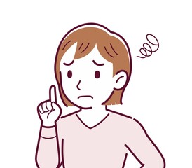 ピンクの長袖の若い女性