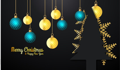 Merry Christmas background with christmas element. Vector illustration