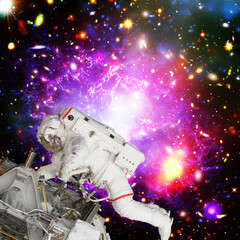 Obraz na płótnie Canvas Astronaut in outer space. The elements of this image furnished by NASA.