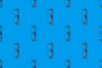 Seamless patterns. Glasses seamless pattern. Glasses background for vision.