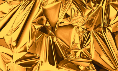 Golden metallic foil Background