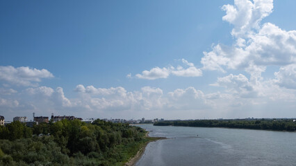 river and clouds