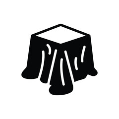 Black solid icon for cover table