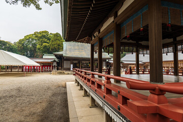 晩秋の神社の風景　12月