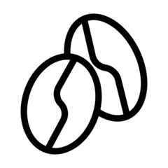 Coffee beans vector icon isolated