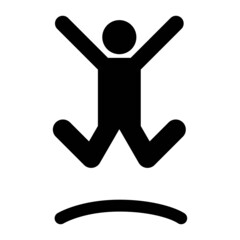 Vector high quality jump man icon