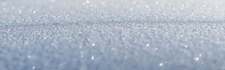 Surface covered with frost, natural winter texture and banner background, macro photography with...