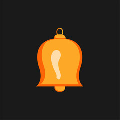 Christmas Bell Icon Vector Flat Background
