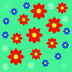 Vector abstract flower composition pattern. 
Can be used as packaging, texture,decoration.