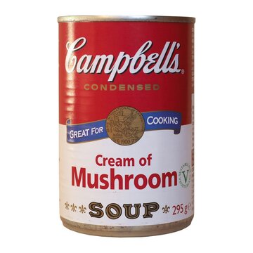 CAMDEN - DEC 2020: Campbell's can of mushroom soup