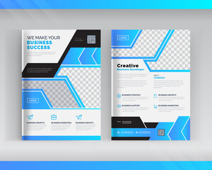 Template vector design for Brochure, Annual Report, Magazine, Poster, Corporate Presentation flyer in A4