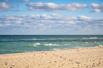 Photo of just the beach focus on sand horizon