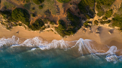 Top view of the shore in a paradise beach at the Atlantic coast in Andalusia, Spain © Pablo